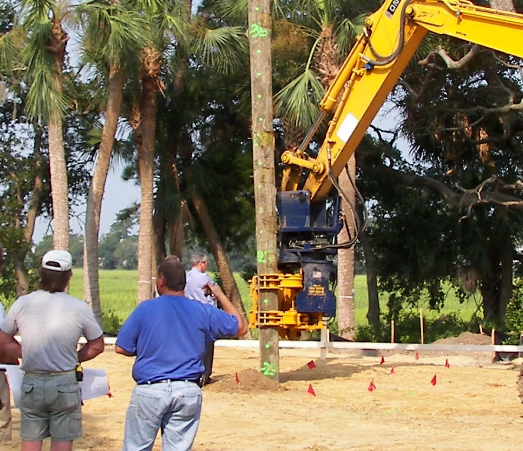 A Hercules Machinery Side Grip at work on a job site.