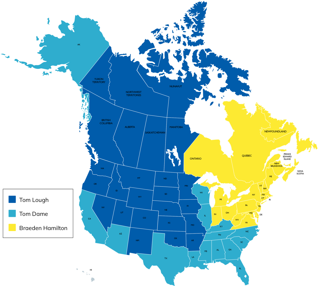 Sales territory map