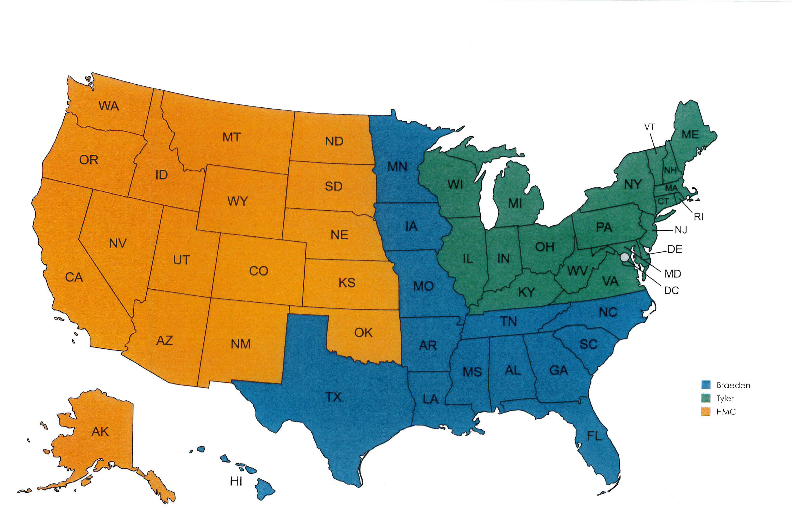 Sales territory map